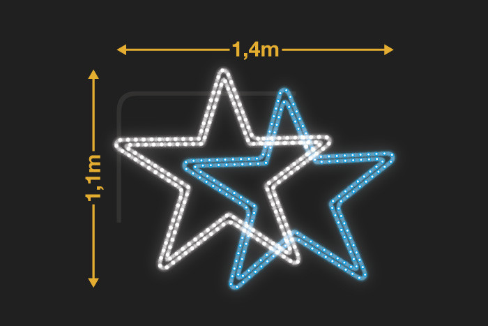 Estrellas blanca y azul 1,5x1m