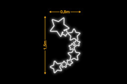 Estrellas en media luna (0,8x1,5m)