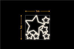 Cuadro de estrellas (1x1m)
