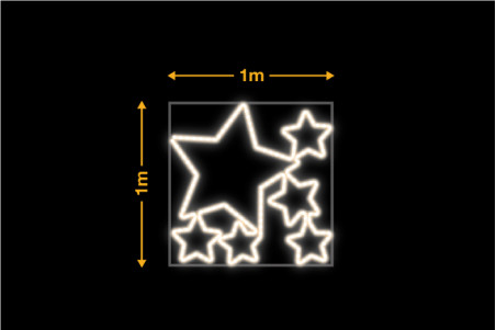 Cuadro de estrellas (1x1m)