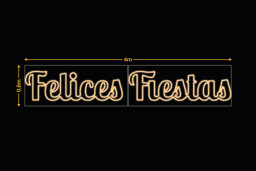 Felices Fiestas oblicua (4x0,8m)