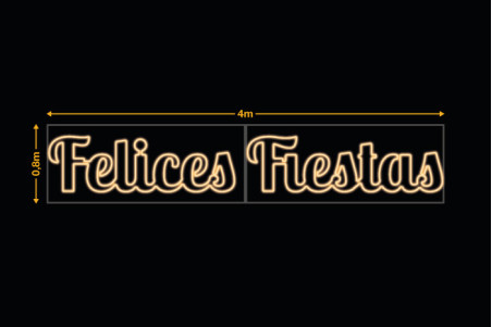 Felices Fiestas oblicua (4x0,8m)