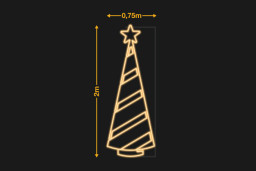 Abeto lineal 0,75x2m