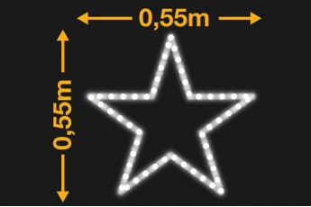Estrella de 55 cm 0,55x0,55m