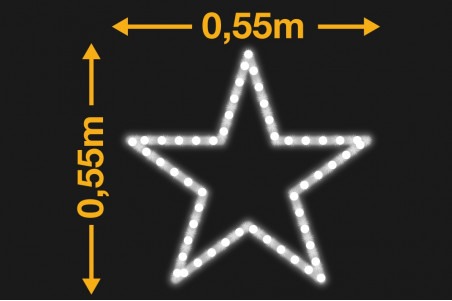 Estrella de 55 cm 0,55x0,55m