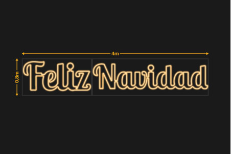Feliz Navidad oblicua (4x0,8m)