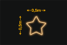 Estrella de 5 puntas 0,5x0,5m