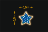 Estrella de 5 puntas 0,5x0,5m