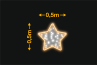 Estrella de 5 puntas 0,5x0,5m