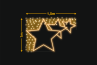 Tres estrellas crecientes 1x1,5m