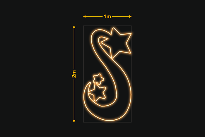 Estrellas con cinta 1x2m