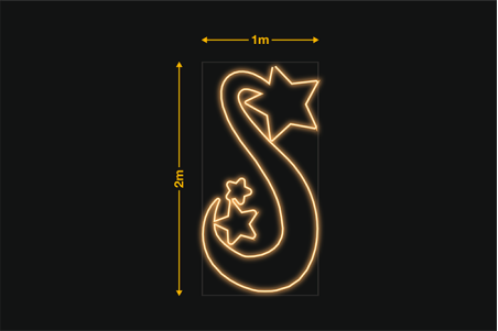 Estrellas con cinta 1x2m