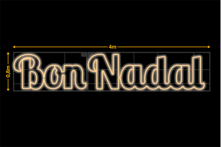 Bon Nadal Oblicua (4x0,8 m)
