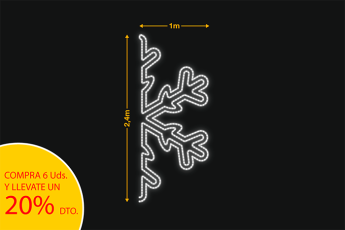 Medio copo de nieve 1x2,4m