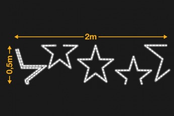 Estrella de 5 puntas 2x0,5m