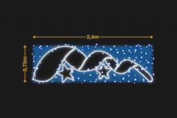 Cinta curvada con 2 estrellas 2,4x0,75m