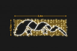 Cinta curvada con 2 estrellas 2,4x0,75m