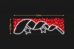 Cinta curvada con 2 estrellas 2,4x0,75m