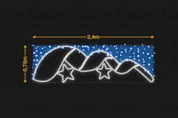 Cinta curvada con 2 estrellas 2,4x0,75m