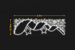 Cinta curvada con 2 estrellas 2,4x0,75m