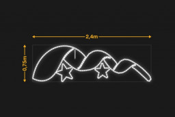 Cinta curvada con 2 estrellas 2,4x0,75m