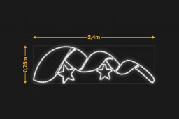Cinta curvada con 2 estrellas 2,4x0,75m