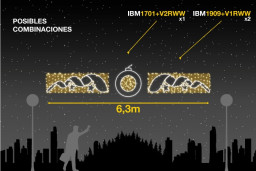 Cinta curvada con 2 estrellas 2,4x0,75m
