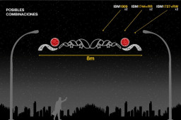 Cinta curvada con 2 estrellas 2,4x0,75m