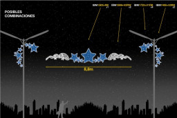 Cinta curvada con 2 estrellas 2,4x0,75m