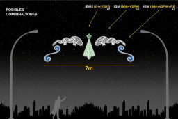Cinta curvada con 2 estrellas 2,4x0,75m