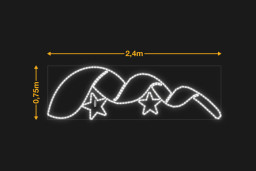 Cinta curvada con 2 estrellas 2,4x0,75m