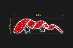 Cinta curvada con 2 estrellas 2,4x0,75m