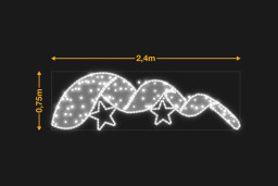 Cinta curvada con 2 estrellas 2,4x0,75m