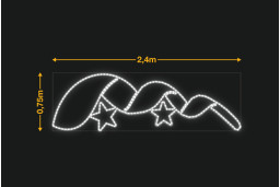 Cinta curvada con 2 estrellas 2,4x0,75m