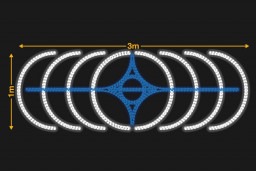 Estrella y ondas circulares 3x1m