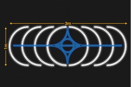 Estrella y ondas circulares 3x1m