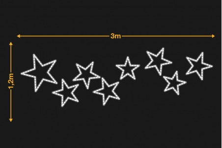 Ráfaga de estrellas 3x1,2m