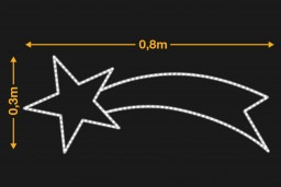 Estrella fugaz muy pequeña 0,3x0,8m