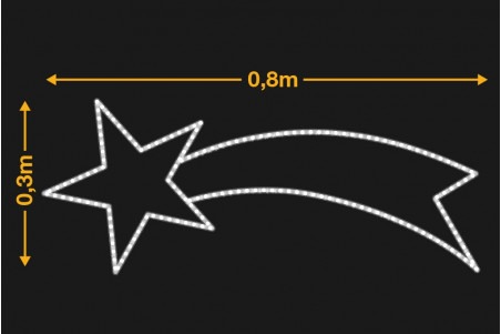 Estrella fugaz muy pequeña 0,3x0,8m