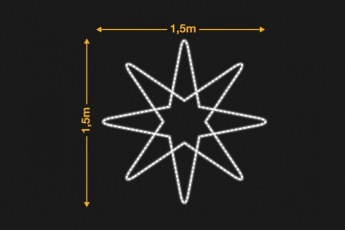 Estrella polar 1,5x1,5m