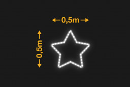 Estrella de 5 puntas 0,5x0,5m