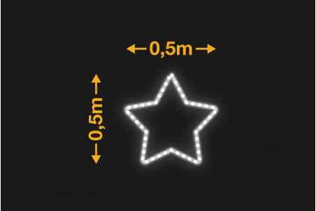 Estrella de 5 puntas 0,5x0,5m