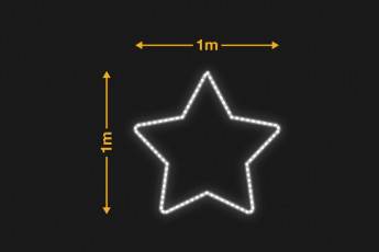 Estrella de 5 puntas 1x1m