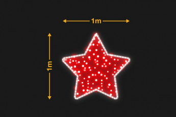 Estrella de 5 puntas 1x1m