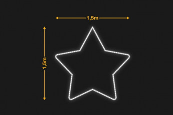 Estrella de 5 puntas 1,5x1,5m