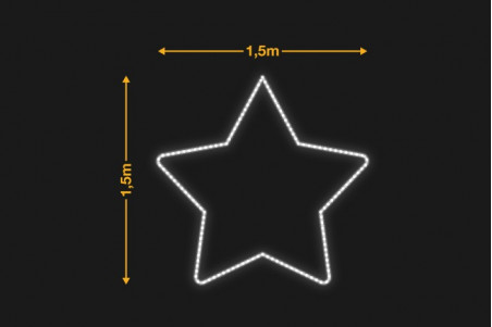 Estrella de 5 puntas 1,5x1,5m