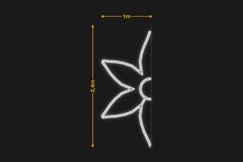Media flor de pascua 1x2,4m