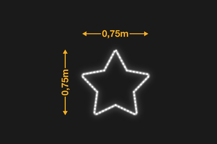 Estrella de 5 puntas 0,75x0,75m