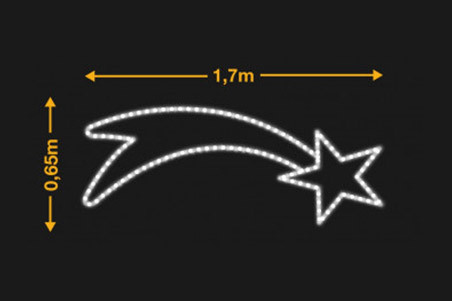 Estrella de Belén pequeña 1,7x0,65m