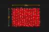 Malla LED con marco metálico 1,5x1m